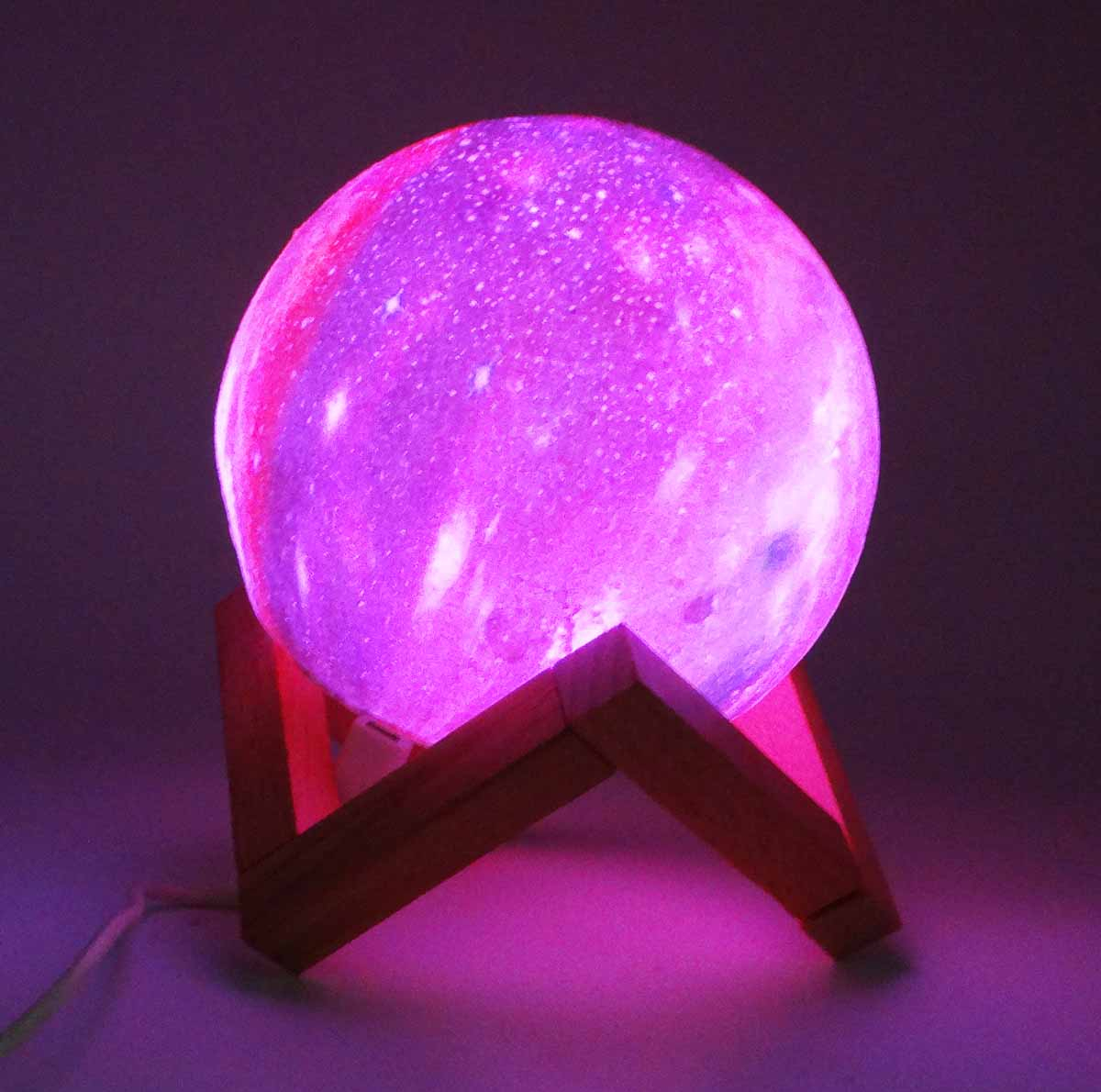 چراغ خواب طرح کره ماه مدل 3D Moon کد 003