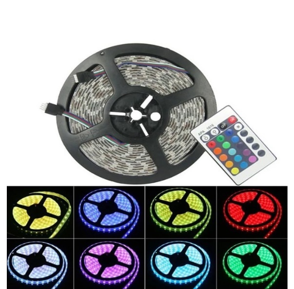 ریسه ال ای دی مدل پکیج گیمینگ 16 رنگ کد RGB 12v طول 5 متر