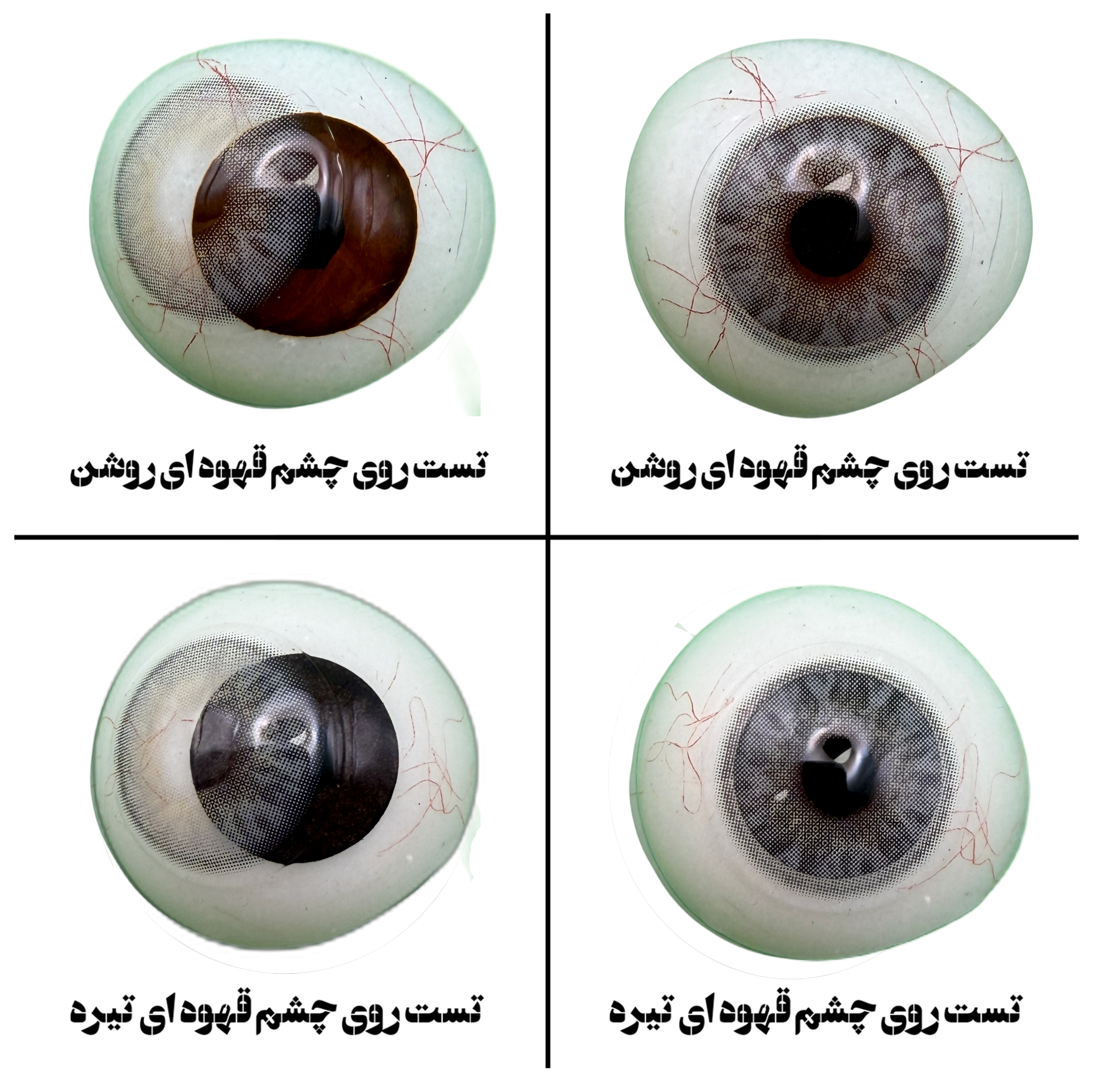 لنز چشم رز مدل ALIS رنگ طوسی با ته مایه عسلی با دور ظریف