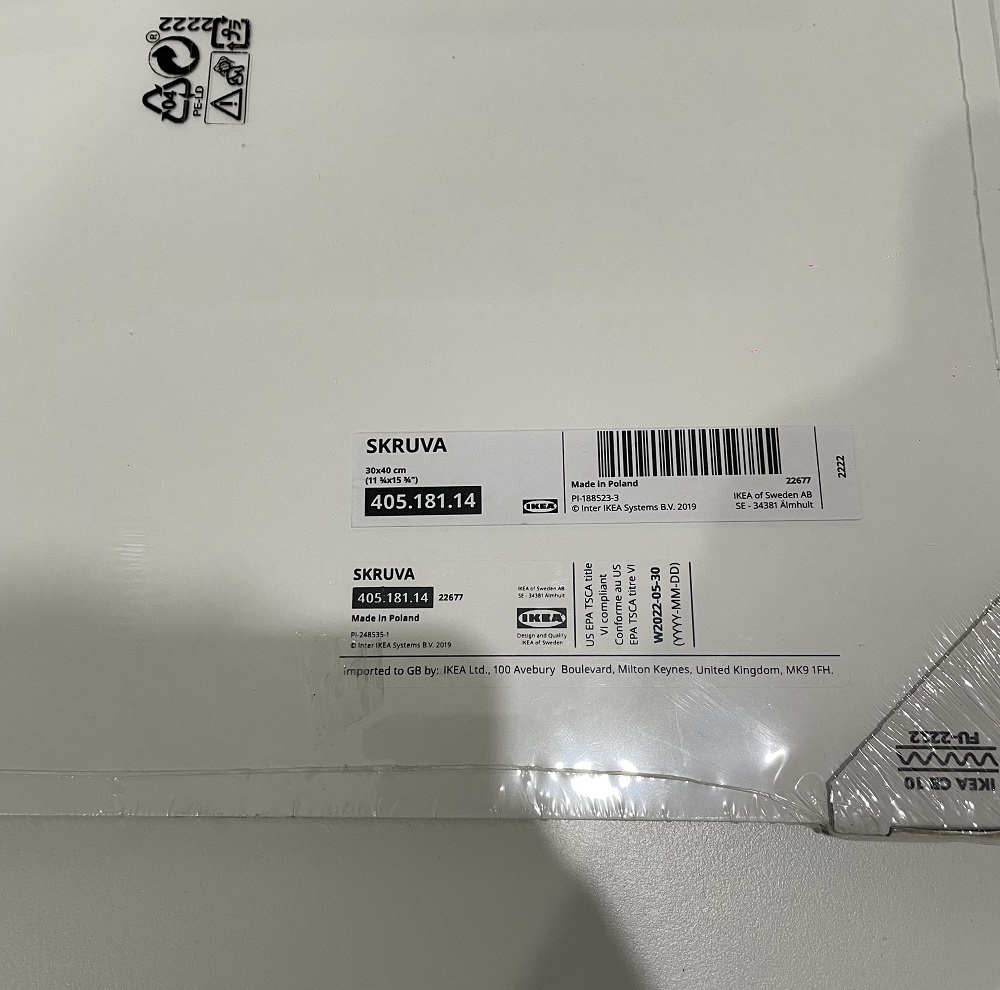 تخته سیاه ایکیا مدل SKRUVA سایز 30x40 سانتی متر