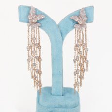 گوشواره آویز زنانه ژوپینگ مدل پروانه کد AAC1201