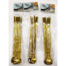 قاشق شربت خوری مدل Straw spoon بسته 6 عددی به همراه فرچه