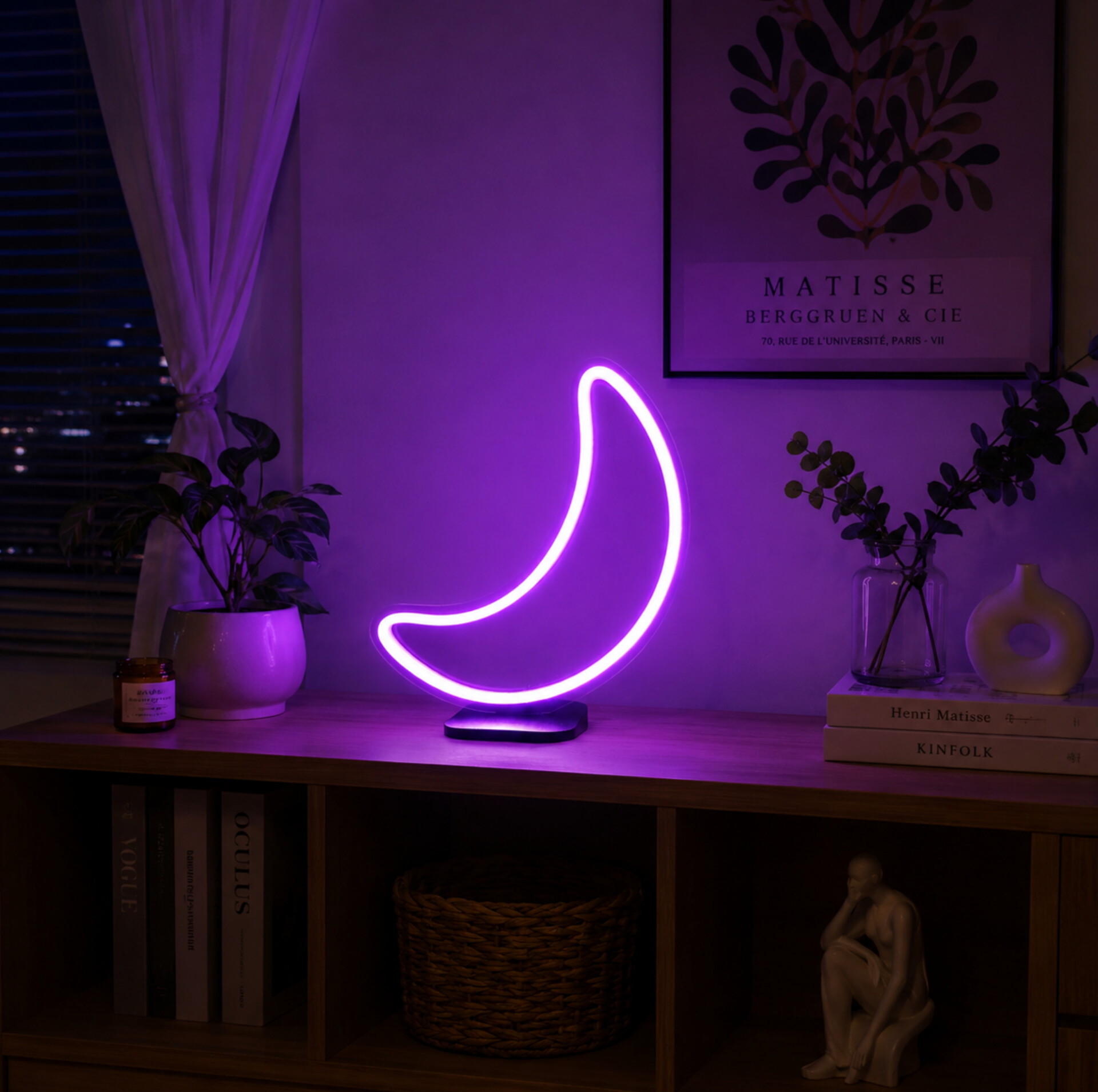چراغ رومیزی نئونی طرح ماه کد p21