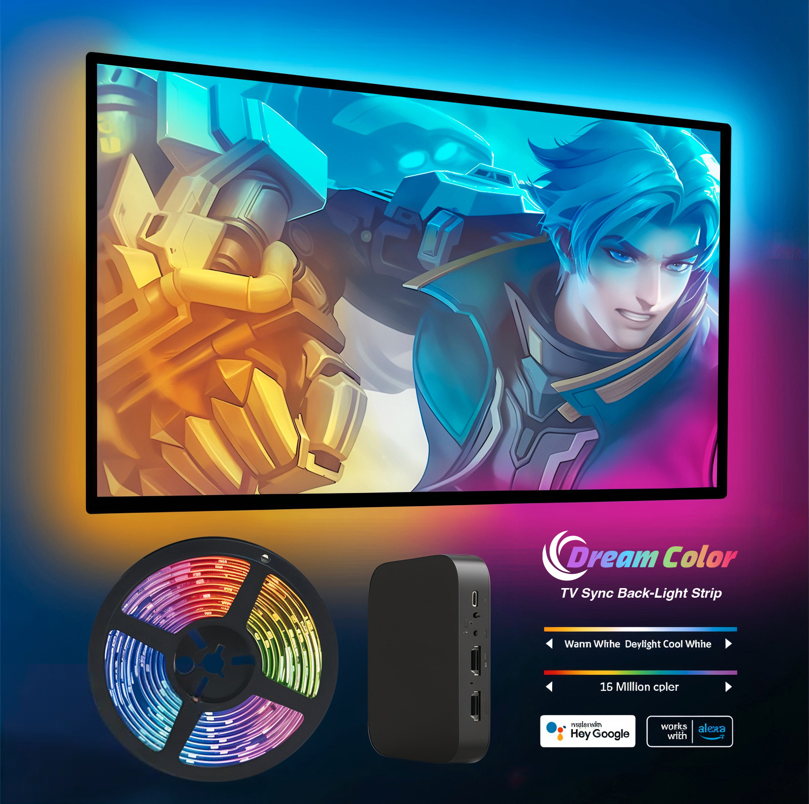 ریسه هوشمند تلویزیون مدل TV sync box مجموعه ۴ عددی