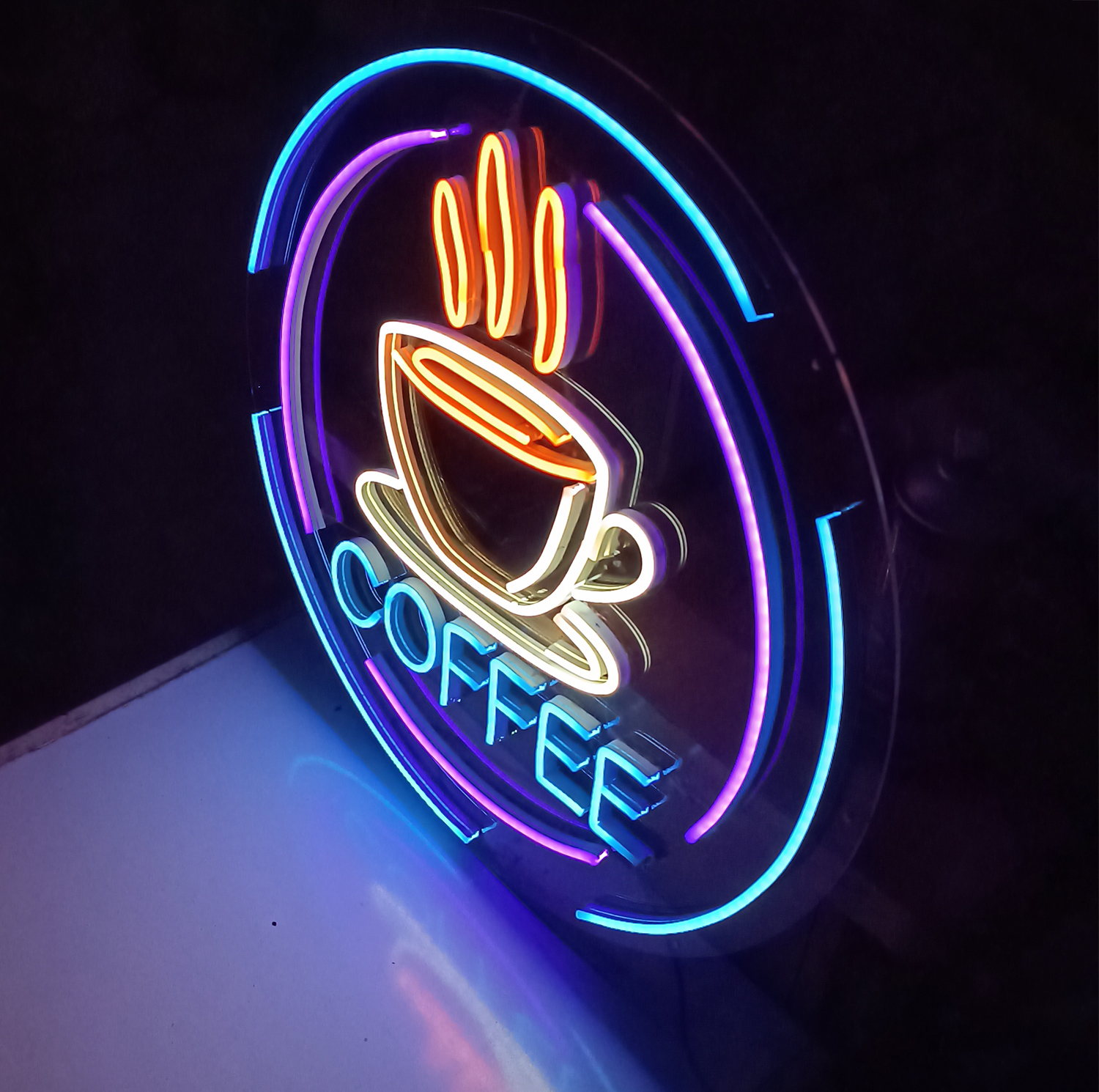 چراغ نئونی طرح coffee کد CO2025