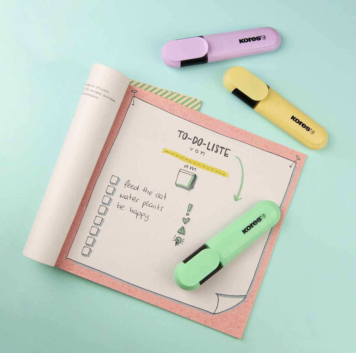 ماژیک علامت گذار کورس مدل BRIGHT LINER PLUS PASTEL بسته 6 عددی