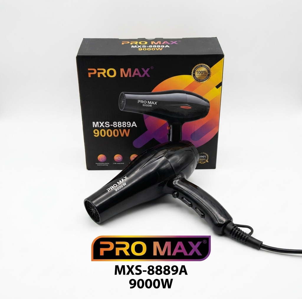 سشوار حرفه ای 9000 وات مکس پرو مدل MAX 8889