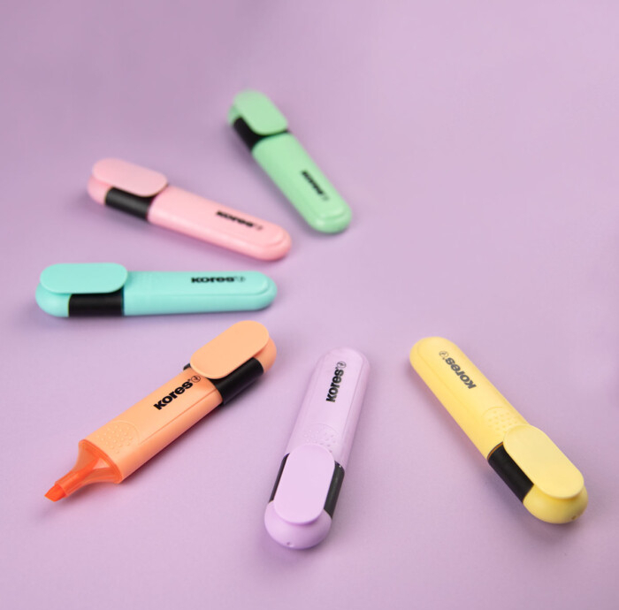 ماژیک علامت گذار کورس مدل BRIGHT LINER PLUS PASTEL بسته 6 عددی