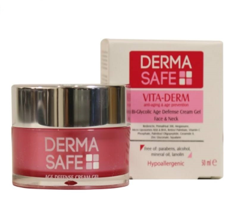 کرم ژل ضد چروک پوست درماسیف مدل Vita-Derm حجم 50 میلی لیتر
