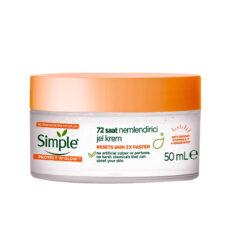 ژل کرم شب سیمپل (Simple) مدل Rest & reset 72H hydrating gel حجم 50 میلی لیتر
