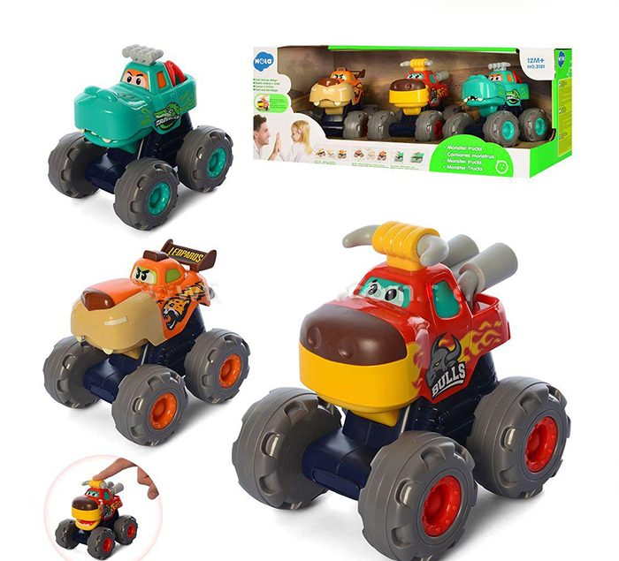 ماشین هیولا هولی تویز (Huile Toys) مدل 3151 بسته 3 عددی