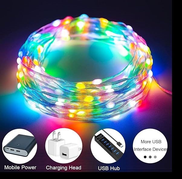 ریسه ال ای دی مدل فول کالر هوشمند بلوتوثی کد RGB IC usb 5v طول 5 متر