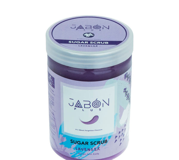 اسکراب شکری لایه بردار پوست ژبن پلاس مدل Lavender وزن 900 گرم