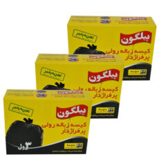 کیسه زباله پیلگون مدل رولی پرفراژدار 3 بسته 42 عددی