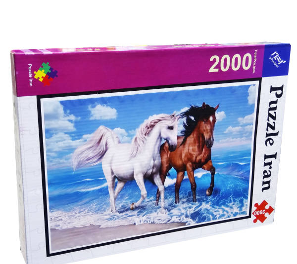 پازل 2000 تکه ایران پازل طرح دو اسب کد 33