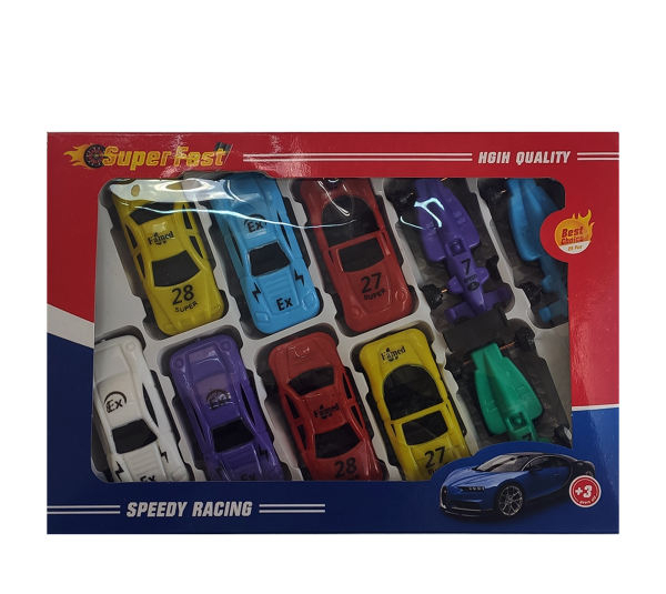 ماشین بازی سوپر فست مدل speedy racing مجموعه 10 عددی
