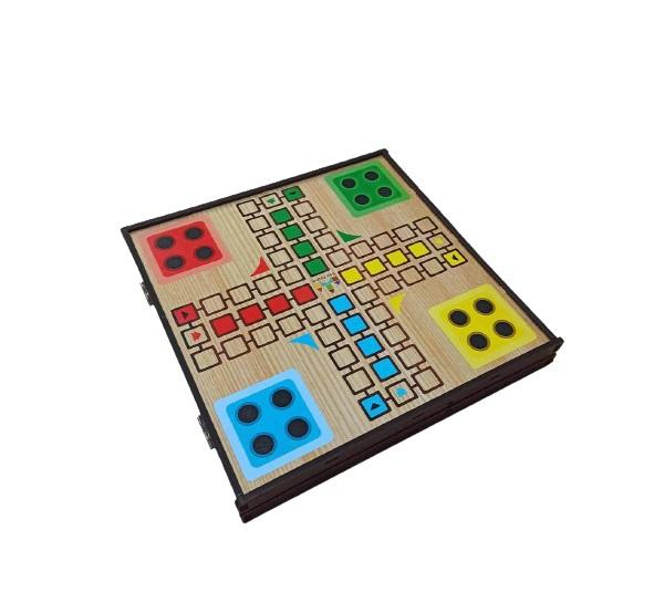 بازی فکری منچ و شطرنج مدل Family Challenge کد 6X1