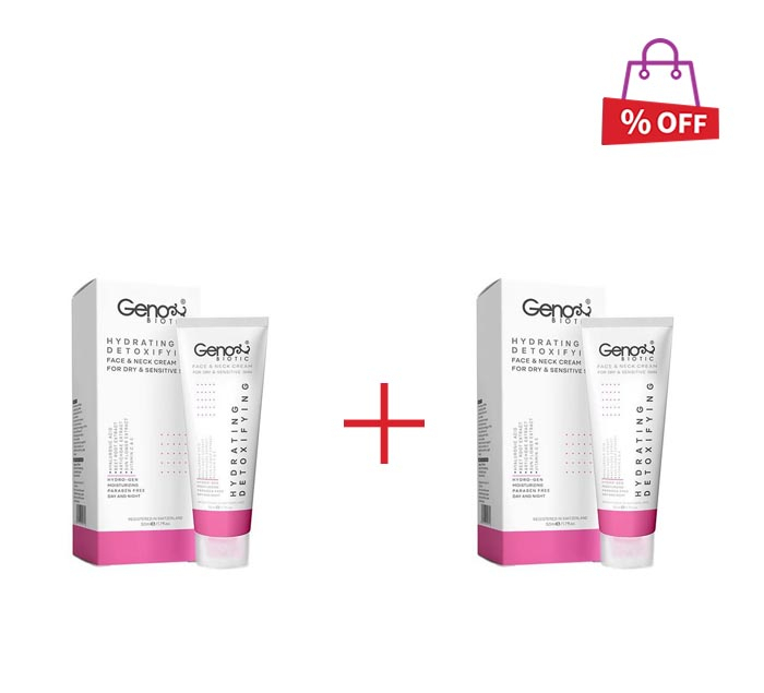 کرم آبرسان ژنوبایوتیک (Geno biotic) مدل Dry Detoxifing حجم 50 میلی‌لیتر مجموعه 2 عددی