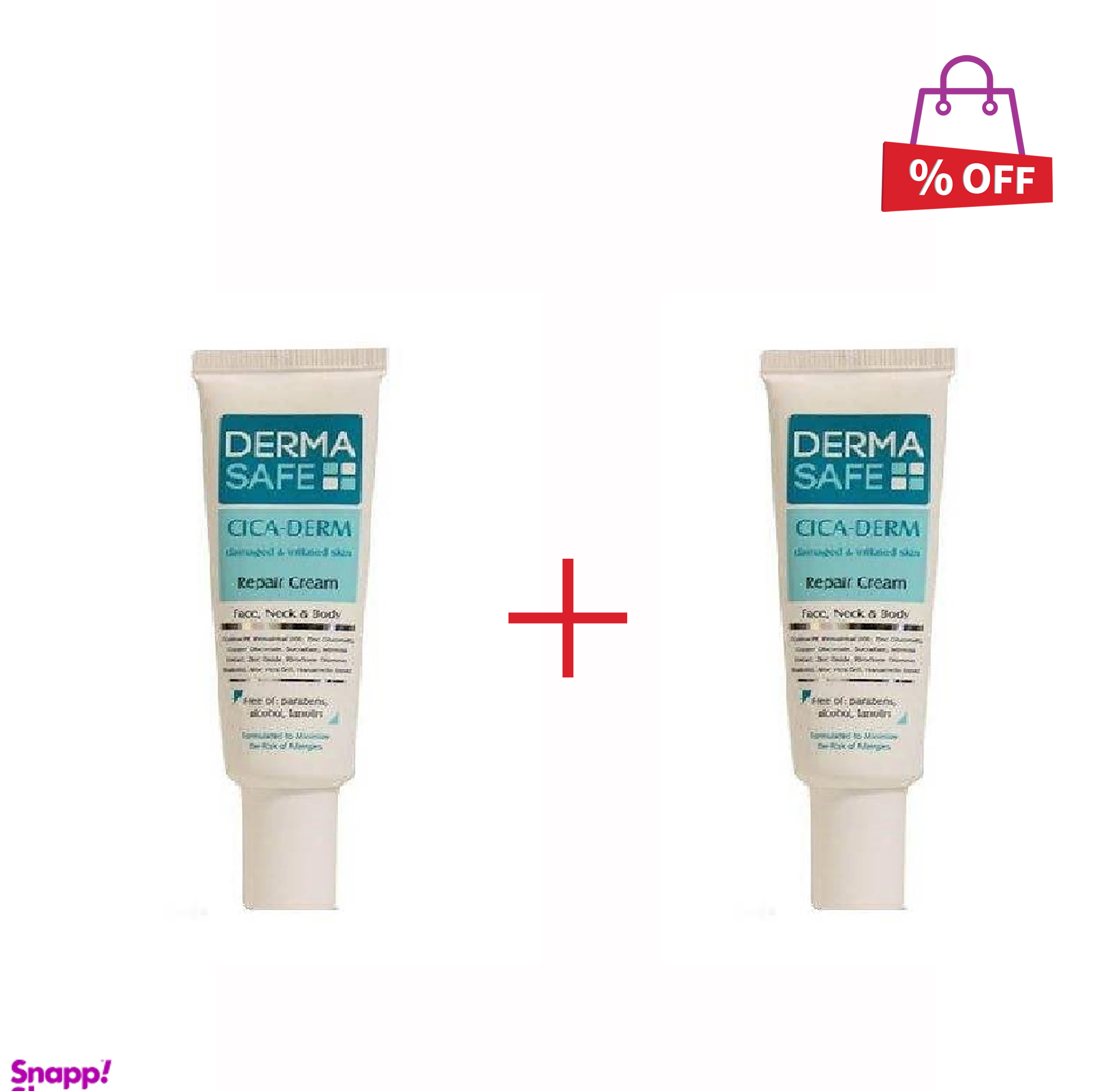 کرم ترمیم کننده درماسیف (Dermasafe) مدل Cica_Derm حجم 30 میلی‌لیتر مجموعه 2 عددی