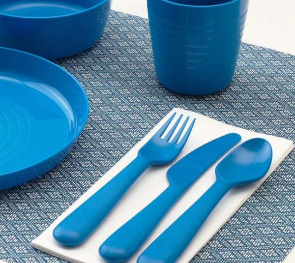 ست قاشق چنگال و چاقو کودک ایکیا (Ikea) کد 19197 بسته 18 عددی