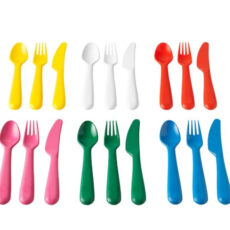 ست قاشق چنگال و چاقو کودک ایکیا (Ikea) کد 19197 بسته 18 عددی