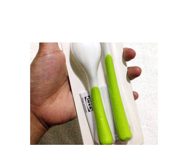 قاشق غذا خوری کودک ایکیا (Ikea) مدل Borja مجموعه 2 عددی