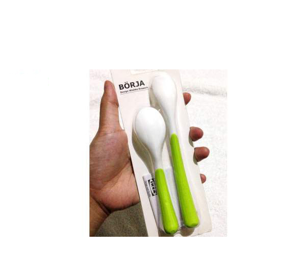 قاشق غذا خوری کودک ایکیا (Ikea) مدل Borja مجموعه 2 عددی
