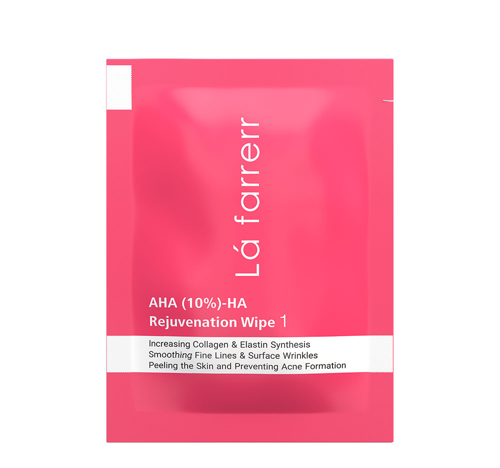 پد جوان کننده و لایه بردار پوست لافارر مدل شماره 1 حاوی AHA10% و هیالورونیک اسید بسته 30 عددی
