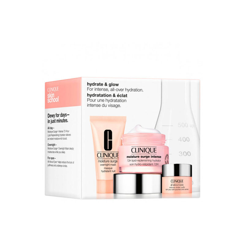 ست آبرسان کلینیک (Clinique) مدل 72 ساعته Hydrate & Glow Moisture Surge Intense Set