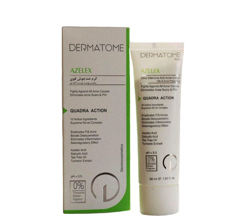 کرم ضد جوش بسیار قوی درماتوم (Dermatome) مدل Azelex حجم 50 میلی لیتر