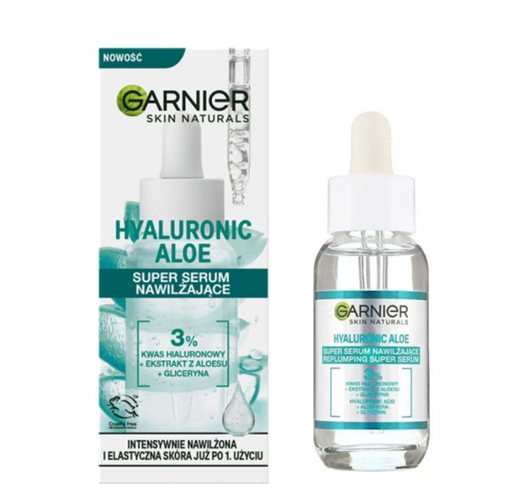 سرم پوست صورت گارنیه (Garnier) مدل Hyaluronic Aloe حجم 30 میلی لیتر