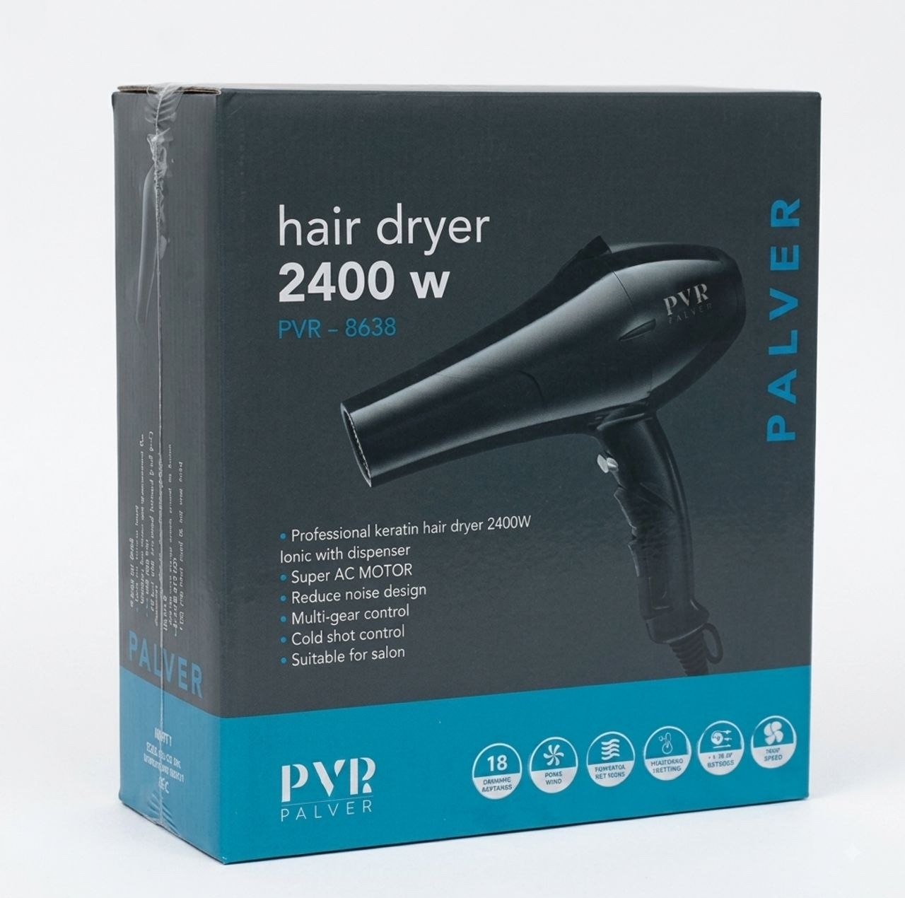 سشوار حرفه ای 2400وات پالور مدل PVR-8638