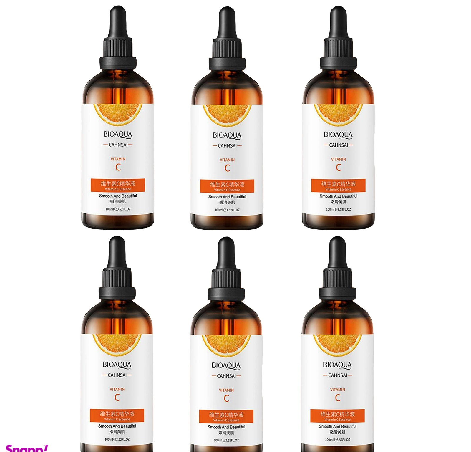 سرم پوست بایوآکوا (Bioaqua) مدل ویتامین C حجم 100 میلی لیتر مجموعه 6 عددی