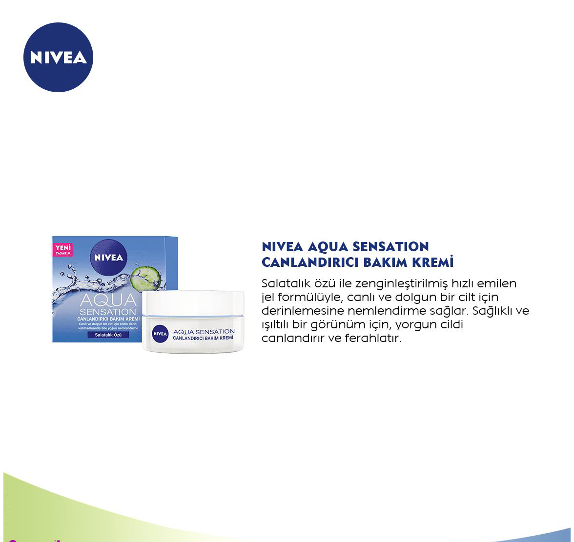 کرم مرطوب کننده نیوآ (Nivea) آکوا مدل AQUA SENSATION حجم 50 میلی لیتر
