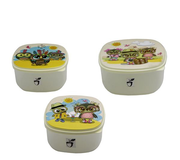 ظرف نگهدارنده طرح جغد گردشگر کد YP-MORBAEI-03 مجموعه 3 عددی