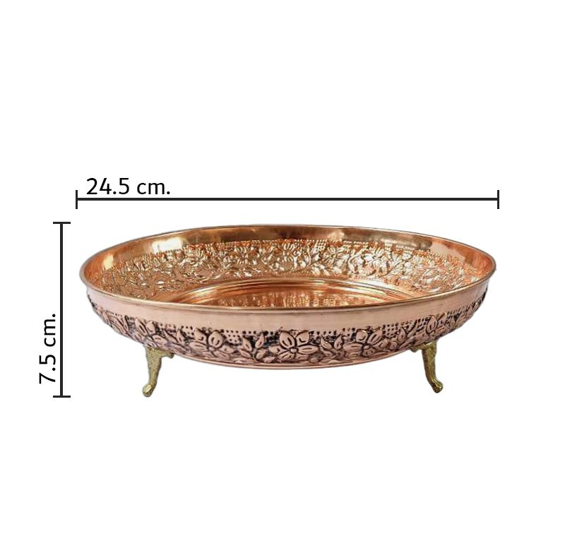 شیرینی خوری مسی مدل اطلس کد ZH434.2