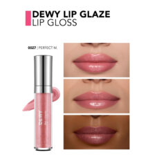 لیپ گلاس براق فلورمار مدل Dewy Glaze شماره 27 رنگ رز مرواریدی