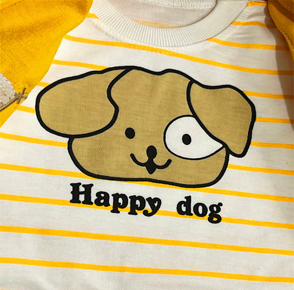ست 3 تکه لباس نوزادی مدل Happy Dog کد Za3