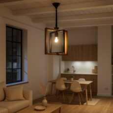 چراغ آویز تک شعله شاهان تک مدل WOOD 5