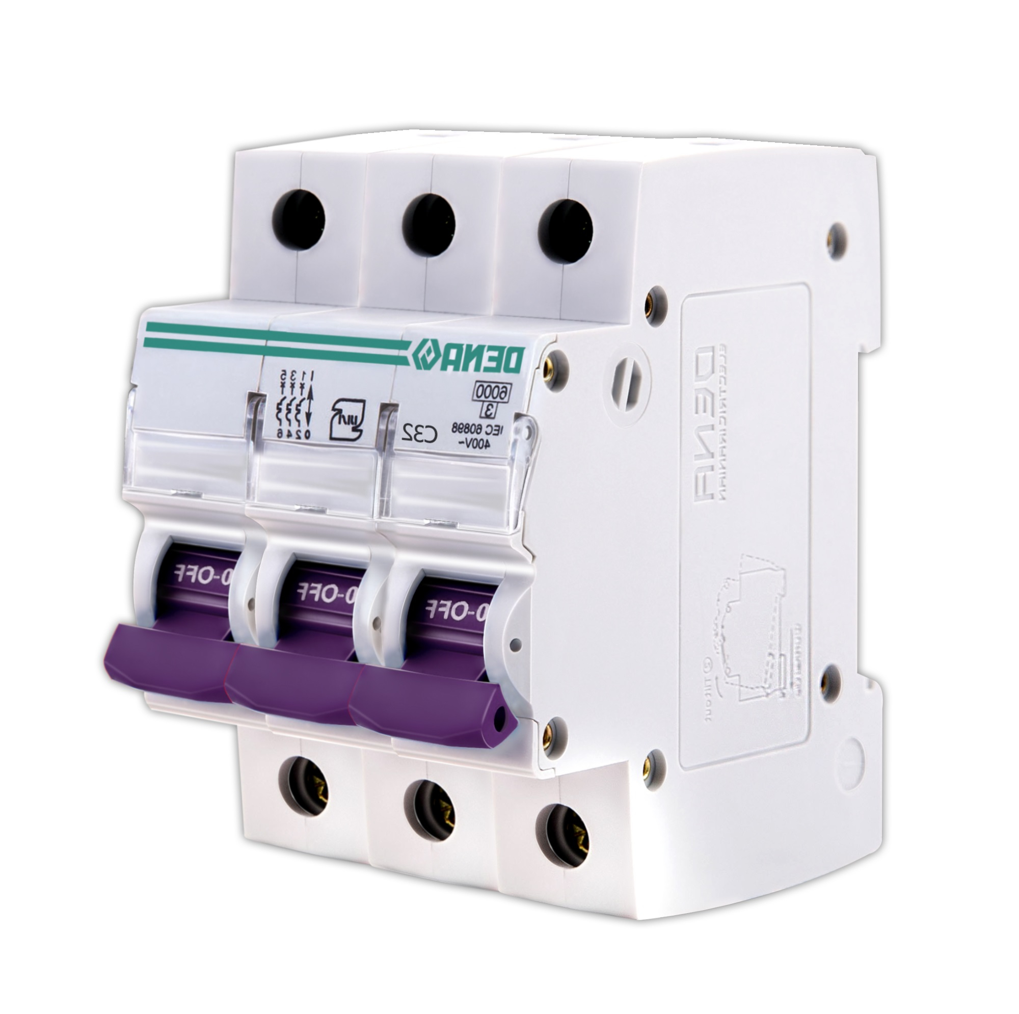 فیوز مینیاتوری سه پل 32 آمپر دنا الکتریک ایرانیان مدل C32-6KA-3P