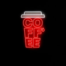 چراغ نئونی مدل  coffee mug