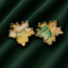 گوشواره میخی زنانه استیل مدل leaf