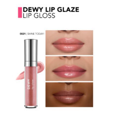 لیپ گلاس براق فلورمار مدل Dewy Glaze شماره 21 رنگ صورتی صدفی