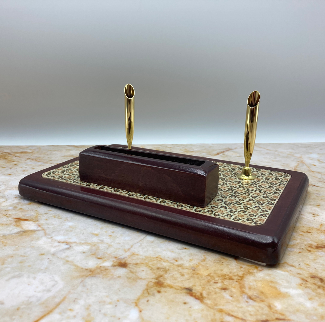ست لوازم اداری رومیزی طرح خاتم مدل GK مجموعه 9 عددی