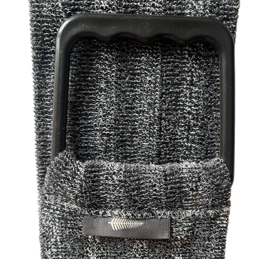 لیف ماساژ کارامل مدل CARBONIZED BAMBOO GLOVE مجموعه 3 عددی