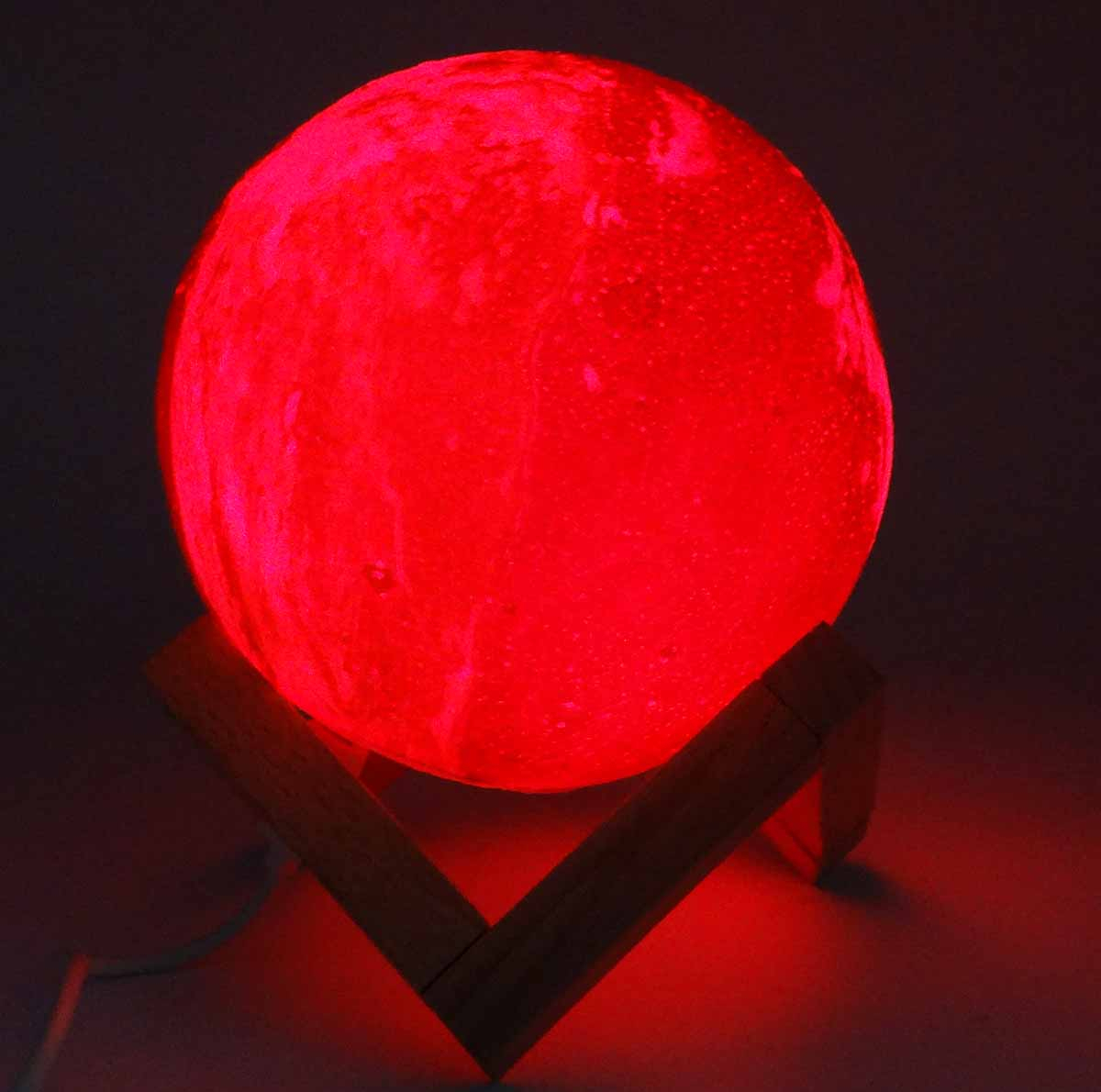 چراغ خواب طرح کره ماه مدل 3D Moon کد 004