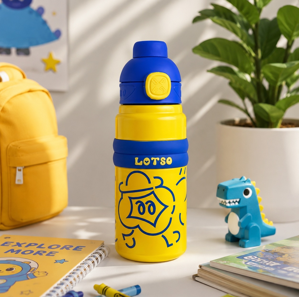 قمقمه کودک مدل دوحالته LOTSO گنجایش 0.60 لیتر