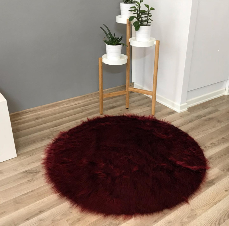 پادری هیراد هوم فرنشینگ طرح خز فانتزی سایز 110×110 سانتی متر