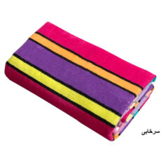 حوله حمام ماندگار طرح راه راه سایز 70x130 سانتی متر