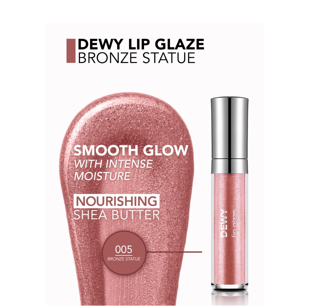 لیپ گلاس براق فلورمار مدل Dewy Glaze شماره 05 رنگ رزگلد